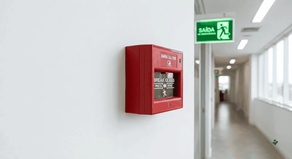 Acionadores manuais wireless: conformidade nas rotas de fuga